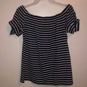 Black striped blouse